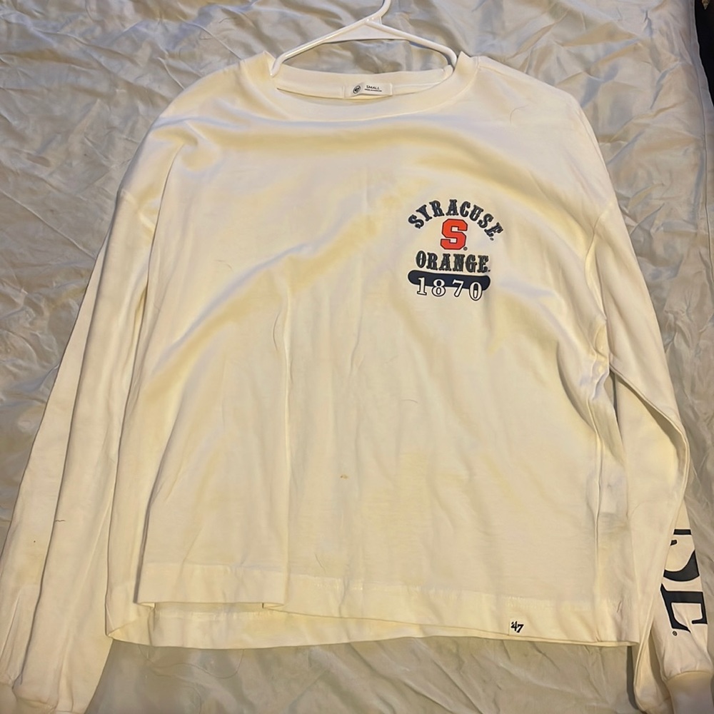 Small white Syracuse Orange long sleeve.